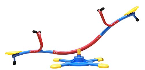 Kids Outdoor Backyard Playground Seesaw: Swivels and Rotates 360 Degrees Teeter Totter at Home for Youth Junior Age 3 4 5 6 7 8