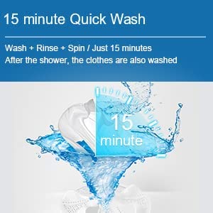 Nictemaw Portable Washing Machine 17.6Lbs Capacity Portable Washer 1.9 Cu.ft Full-Automatic Compact Laundry Washer With Drain Pump and Dryer Combo, 10 Wash Programs 8 water level selections with LED display Ideal for Home/Dorms/RV