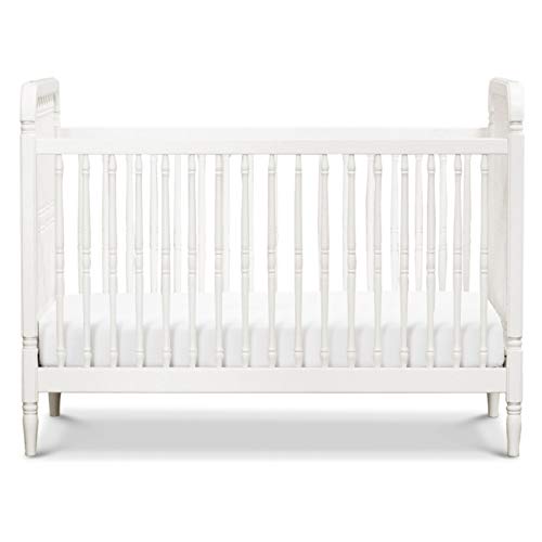 Million Dollar Baby Classic Liberty 3-in-1 Convertible Spindle Crib with Toddler Bed Conversion Kit in White, Greenguard Gold Certified
