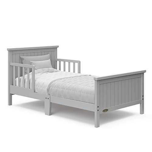 Graco Bailey Toddler Bed (Pebble Gray) – GREENGUARD Gold Certified, Includes Toddler Bed Rails, Fits Standard-Size Crib and Toddler Bed Mattress, JPMA Certified