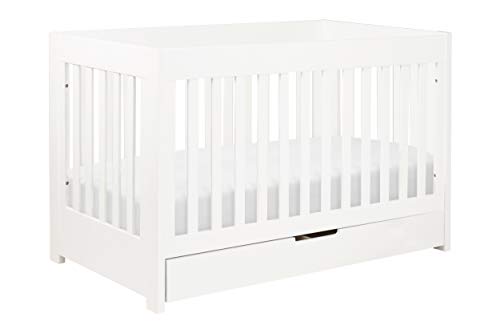 Babyletto Mercer 3-in-1 Convertible Crib with Toddler Bed Conversion Kit in White, Greenguard Gold Certified