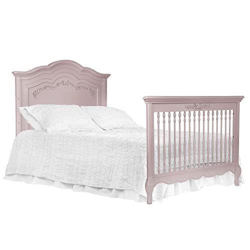 Evolur Aurora 5-in-1 Convertible Crib, Dusty Rose, Greenguard Gold Certified