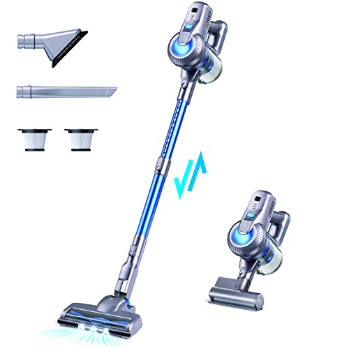 Greenote Cordless Vacuum Cleaner, 23000PA Stick Vacuum 4 in 1, 200W with Dual Digital Motor LED Headlights, 35 Mins Runtime, Handheld Lightweight Vacuum for Home Hard Floor Carpet Pet Car