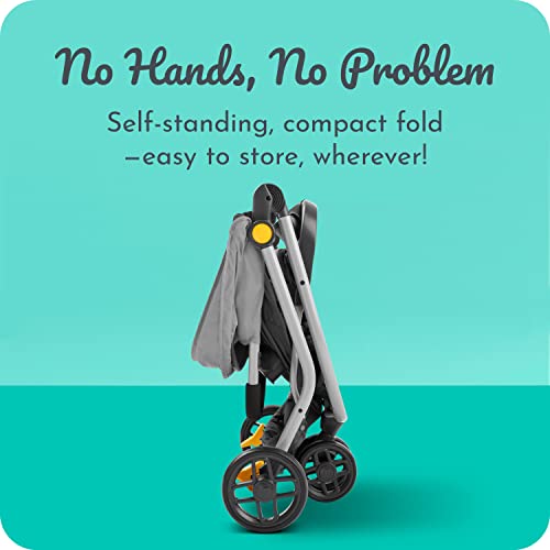 Century Stroll On 3-Wheel 2-in-1 Lightweight Travel System | Infant Car Seat and Stroller Combo, Berry