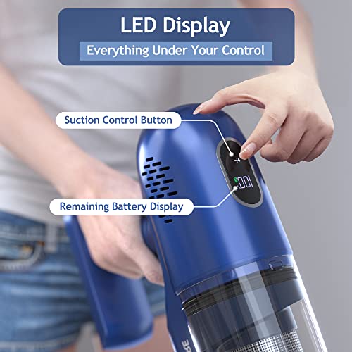 Cordless Vacuum Cleaner Upgraded 26KPA Powerful Suction, 6-in-1 Stick Vacuum Brushless Motor 40 Mins Runtime&LED Display, Cordless Vacuum Cleaner Pet Hair for Hardwood Floor Carpet P1 PRETTYCARE