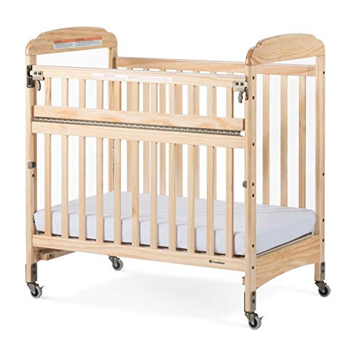 Foundations Compact Serenity SafeReach Side Crib with Adjustable Mattress Board (Natrual)