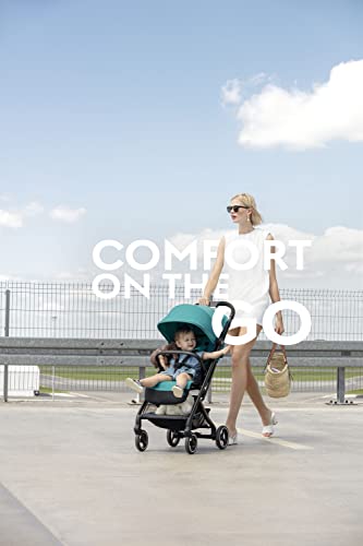 CYBEX Beezy Stroller, Lightweight Baby Stroller, Compact Fold, Compatible with All CYBEX Infant Seats, Stands for Storage, Easy to Carry, Multiple Recline Positions, Travel Stroller, Deep Black