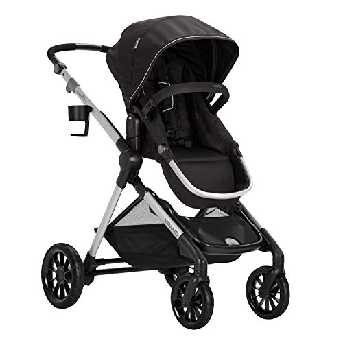 Evenflo Pivot Xpand Modular Stroller, Baby Stroller, Converts to Double Stroller, 4 Modes, Durable Construction, Extra-Large Storage Basket, Compact Folding Design, 55-lb Capacity, Stallion Black