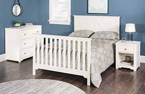 Forever Eclectic Woodland 4-in-1 Convertible Baby Crib, Brushed Cotton