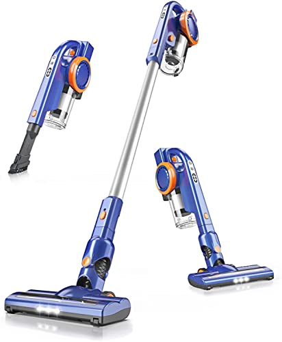Cordless Vacuum Cleaner, 23000Pa Powerful Suction Stick Vacuum, 50Mins Runtime Cordless Vacuum with Ultra-Quiet Lightweight Vacuum for Home Hardwood Floor Carpet Pet Cleaning