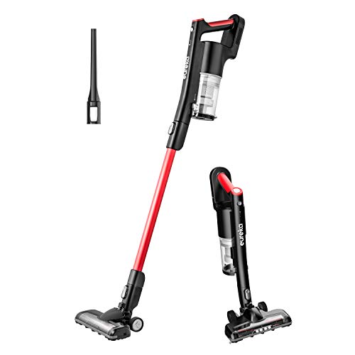 EUREKA Cordless Vacuum Cleaner, High Efficiency for All Carpet and Hardwood Floor LED Headlights, Convenient Stick and Handheld Vac, Basic Red