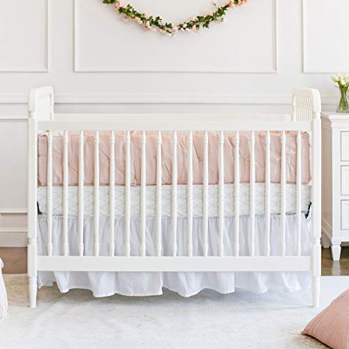 Million Dollar Baby Classic Liberty 3-in-1 Convertible Spindle Crib with Toddler Bed Conversion Kit in White, Greenguard Gold Certified