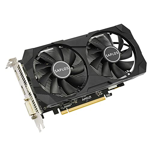 SAPLOS Radeon R9 370 Graphics Cards, 4GB GDDR5 256 Bit, DisplayPort HDMI DVI, Video Cards for PC, Gaming Computer GPU, Dual Fans, 6 PIN Power Connector, DirectX 12, PCI Express x16