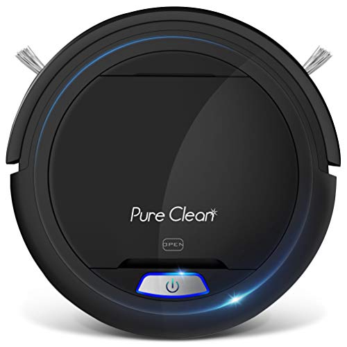SereneLife Robot Automatic Vacuum Cleaner - Upgraded Lithium Battery 90 Min Run Time - Bot Self Detects Stairs Pet Hair Allergies Friendly Home Cleaning for Carpet Hardwood Floor - PUCRC26B , Black