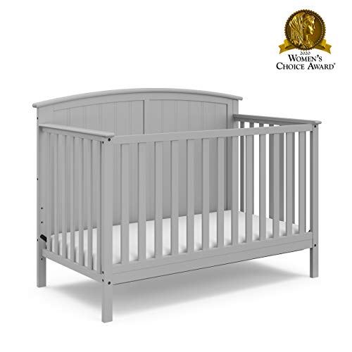 Storkcraft Steveston 5-in-1 Convertible Crib (Pebble Gray) – Converts from Baby Crib to Toddler Bed, Daybed and Full-Size Bed, Fits Standard Full-Size Crib Mattress, Adjustable Mattress Support Base