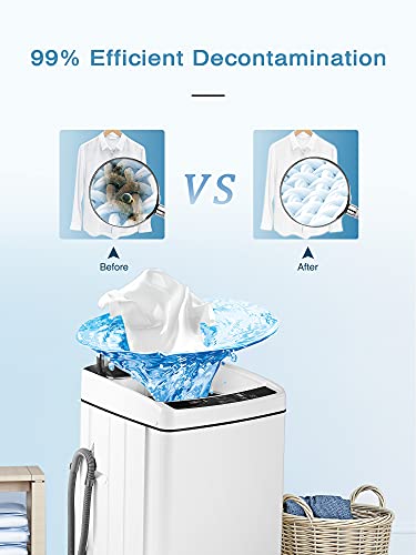 ke- Full Automatic Washing Machine, 1.5Cu.Ft 11lbs Capacity Portable Machine, 8 Programs 10 Water Levels Energy Saving Top Load Washer for Apartment Dorm