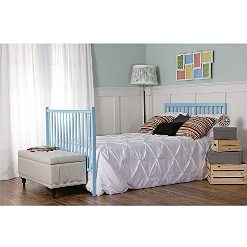Dream On Me Synergy 5-in-1 Convertible Crib in Aqua Sky, Greenguard Gold Certified