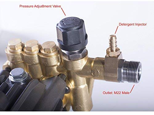 Canpump Pressure Washer Axial Pump, 2700 psi at 3.0 gpm, 3/4-inch Horizontal Shaft