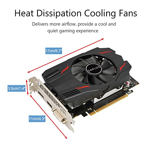 SAPLOS AMD Radeon RX 550 Graphics Card,DisplayPort 1.4/HDMI/DVI-D Dual Link,4GB,GDDR5,128-Bit,PCI Express 3.0 X8,Computer GPU,Desktop Gaming Video Card for PC,DirectX 12