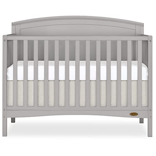 Dream On Me Eden 5-in-1 Convertible Full Panel Crib in Pebble Grey
