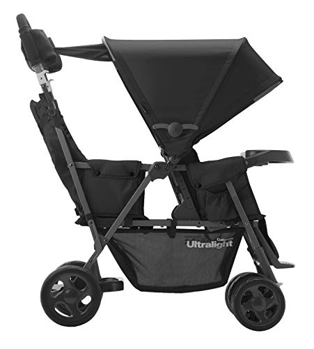 Joovy Caboose Too Ultralight Graphite Stroller, Stand on Tandem, Double Stroller, Black