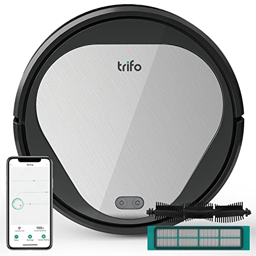 Trifo Robotic Vacuum Cleaner with 3000 Pa Super Cyclone Suction & Automatic Recharge & Up to 110 Mins Runtime, Compatible with Alexa & Google Assistant & 2.4GHZ WiFi, Perfect Home Cleaning Assistant