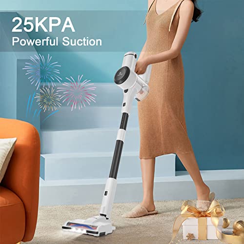 NEQUARE Cordless Vacuum Cleaner, Stick Vacuum Cleaner with 280W 25Kpa Powerful Suction 40min Runtime, 2200mAh Battery 4 in 1 Lightweight Handheld Vacuum for Car Pet Hair Carpet Hard Floor S25