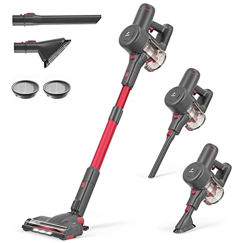 Cordless Vacuum Cleaner, 250W Powerful 25KPA Suction Stick Vacuum Cleaner with 2200mAh Battery 35Mins Runtime, 6 in 1 Lightweight Self-Standing Vacuum for Hardwood Pet Hair Car Cleaning A200