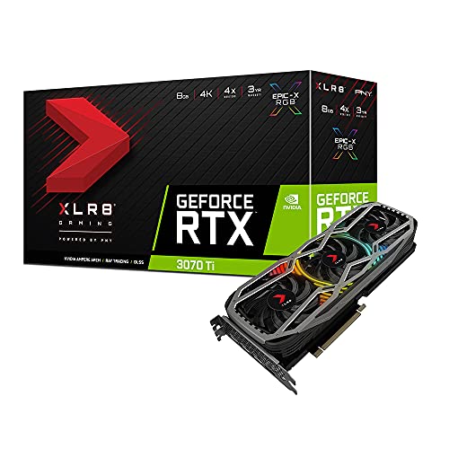 PNY GeForce RTX™ 3070 Ti 8GB XLR8 Gaming Revel Epic-X RGB™ Triple Fan Graphics Card