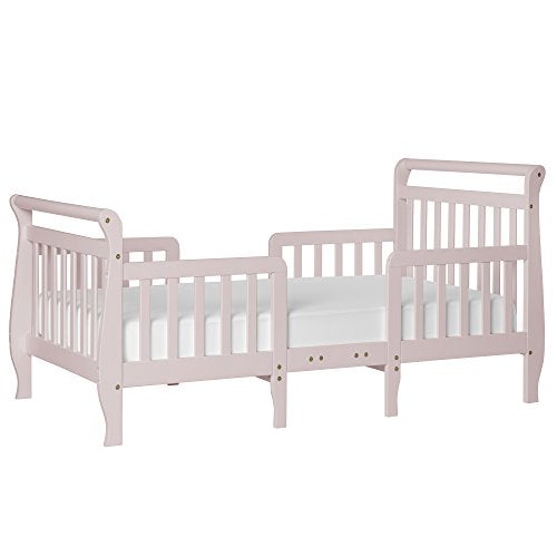 Dream On Me Emma 3-in-1 Convertible Toddler Bed in Blush Pink