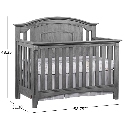 Oxford Baby Willowbrook Convertible Crib, Graphite Gray