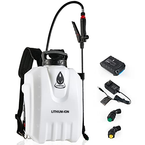 ALIENTABI 3 Gallon Battery Powered Backpack Sprayer, 65PSI Electric Pump Sprayer, 10.8V/2.6Ah Ultra-Long Power Supply Lithium Battery Waterproof Sprayer for Low Budget Weeding, Spraying, Cleaning
