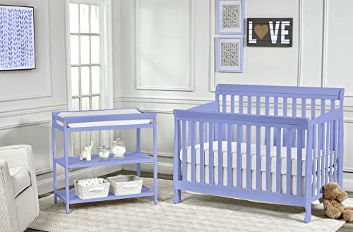 Suite Bebe Riley 4 in 1 Convertible Crib, Lilac Finish
