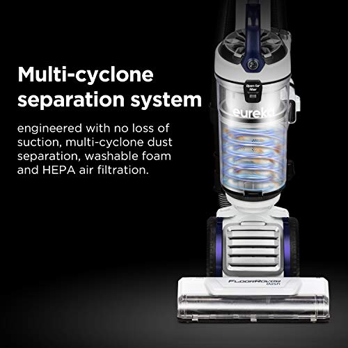 Eureka FloorRover Bagless Upright Pet Vacuum Cleaner, Suctionseal, Swivel Steering for Carpet and Hard Floor