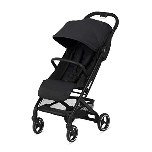 CYBEX Beezy Stroller, Lightweight Baby Stroller, Compact Fold, Compatible with All CYBEX Infant Seats, Stands for Storage, Easy to Carry, Multiple Recline Positions, Travel Stroller, Deep Black