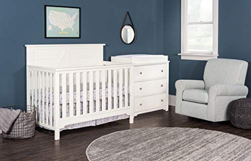 Forever Eclectic Woodland 4-in-1 Convertible Baby Crib, Brushed Cotton
