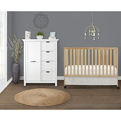 Dream On Me Quinn Full-Size Folding Crib, Natural