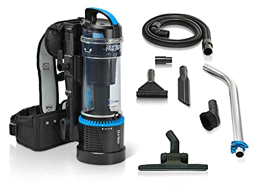 Prolux 2.0 1 Hour Battery Bagless Backpack Vacuum Cleaner w/Dual HEPA Shield Filtration and Tool Accessory Kit