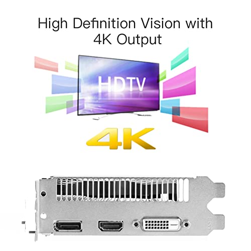 KAER AMD Radeon RX 550 Graphics Card 4GB GDDR5 128 Bit DirectX 12 PCI Express 3.0 X8 DP HDMI DVI-D Triple Links, 4K Gaming PC Video Cards GPU
