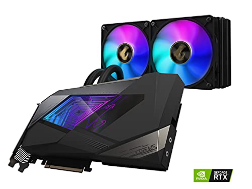 GIGABYTE AORUS GeForce RTX 3080 Xtreme WATERFORCE 10G (REV2.0) Graphics Card, WATERFORCE All-in-one Cooling System, LHR, 10GB 320-bit GDDR6X, GV-N3080AORUSX W-10GD REV2.0 Video Card