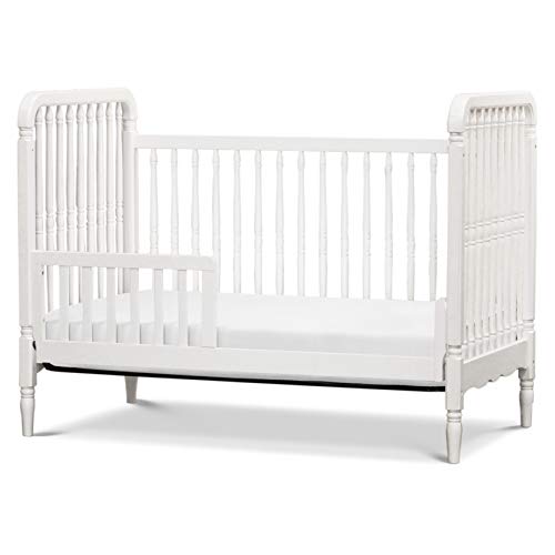 Million Dollar Baby Classic Liberty 3-in-1 Convertible Spindle Crib with Toddler Bed Conversion Kit in White, Greenguard Gold Certified
