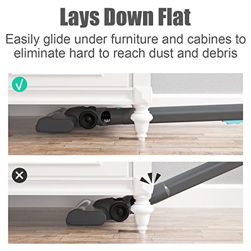 OSMOND Cordless Vacuum Cleaner, 12000Pa Stick Vacuum 3 in 1, Lightweight, Up to 40 Minutes Runtime, for Hardwood Floor, Carpet, Pet Hair, Perfect Cordless Stick Vacuum for Your Family
