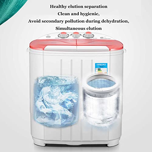 yunyun Compact Washing Machine,3.6 Kg Household Small Automatic Laundry Machine,Portable Silent Double Barrel Clothes Washer Suitable for Small Clothes Such As Socks and Underwear