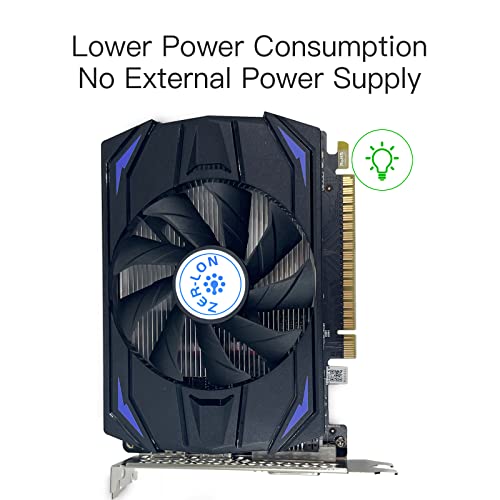 ZER-LON GeForce GTX 1050 Ti Graphics Card, 4GB 128-Bit GDDR5 PCI Express 3.0 x16, DVI-D/HDMI/DP, 7680x4320@60Hz, Desktop Gaming Video Card, Support G-Sync, GPU Boost, DirectX 12, NVIDIA Ansel