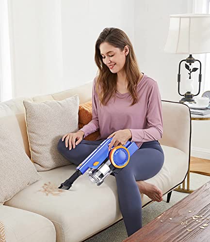 Cordless Vacuum Cleaner, 23000Pa Powerful Suction Stick Vacuum, 50Mins Runtime Cordless Vacuum with Ultra-Quiet Lightweight Vacuum for Home Hardwood Floor Carpet Pet Cleaning