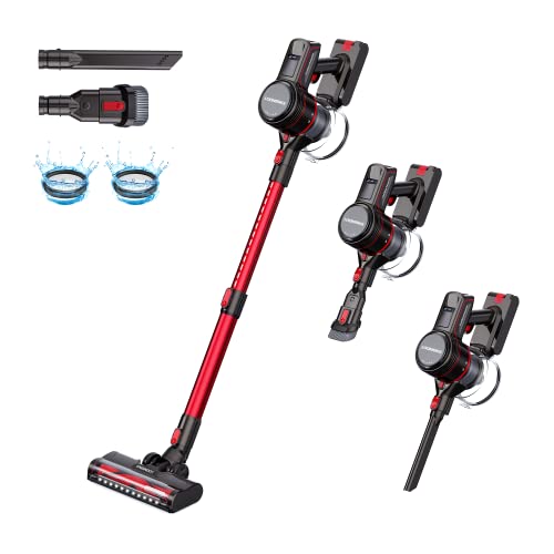 ENGiNDOT Cordless Vacuum Cleaner, 23Kpa 250W Brushless Stick Vacuum with Advanced Cyclonic Technology, 4 in 1 Lightweight Handheld Vacuum for Hard Floor Carpets & Pet Hair