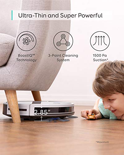 eufy by Anker, BoostIQ RoboVac 30C, Robot Vacuum Cleaner, Wi-Fi, Super-Thin, 1500Pa Suction, Boundary Strips Included, Quiet, Self-Charging Robotic Vacuum, Cleans Hard Floors to Medium-Pile Carpets