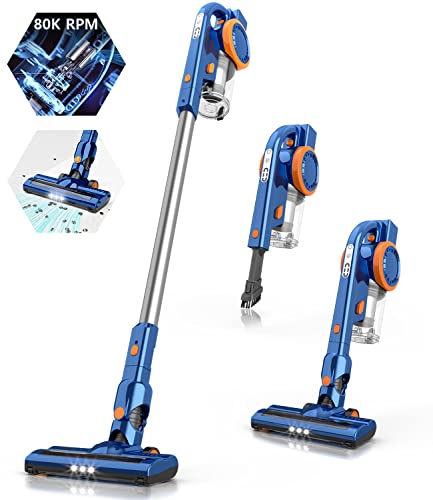 Cordless Vacuum Cleaner, ORFELD 24000Pa Powerful Stick Vacuum, 50 Mins Runtime, 6 in 1 Lightweight Hardwood Floor Vacuum for Home Carpet Pet Hair
