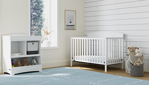 Graco Benton 5-in-1 Convertible Crib (White) – GREENGUARD Gold Certified, Converts from Baby Crib to Toddler Bed, Daybed and Full-Size Bed, Fits Standard Full-Size Crib Mattress