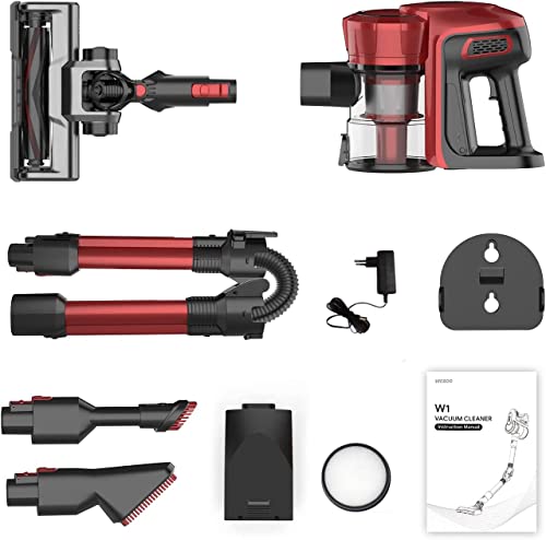 Cordless Stick Vacuum, 25Kpa Powerful Suction Vacuum Cleaner 45min Long Rumtime with 250W Motor Cordless Vacuum for Hard Floor Carpet